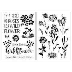 Wildflower Stencils, 7" x 10" by Craft Smart&reg;