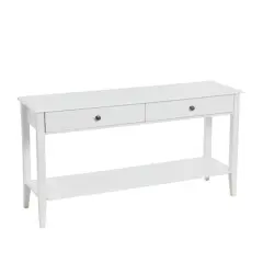 Hello Honey&reg; Pleasantville White Console Table with 2 Drawers