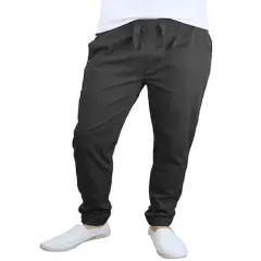 Galaxy By Harvic Slim Fit Basic Stretch Twill Men's Joggers Black