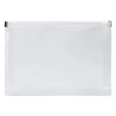 JAM Paper 5.25" x 8" Clear Plastic Zip Closure Envelopes, 12ct.