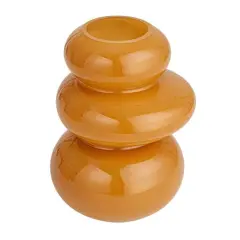 Hello Honey&reg; 7.5" Caramel Brown Natural Elegance Glass Vase