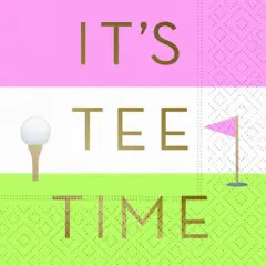 JAM Paper It's Tee Time Cocktail Napkins, 40ct.