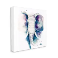 Stupell Industries Abstract Elephant Watercolor Portrait Safari Animal Wall Art