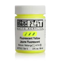 Golden&reg; 2oz. SoFlat Matte Acrylic Paint Fluorescent Yellow