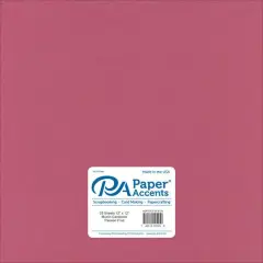 PA Paper&trade; Accents 12" x 12" Muslin 73lb. Cardstock, 25 Sheets Passion Fruit