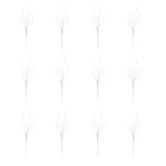 Silver Flocked Tinsel Branch, 12ct.