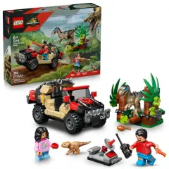 LEGO&reg; Jurassic World Raptor Off-Road Escape Velociraptor Toy Dinosaur 76972