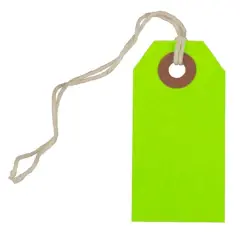 JAM Paper Tiny Gift Tags with String, 100ct. Neon Green