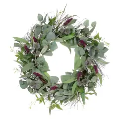 24" Spring Lavender & Thistle Wreath