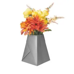 JAM Paper Pop-Up Vase Boxes, 3ct. Metallic Silver
