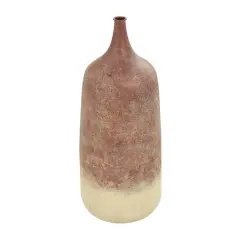 20" Copper Metal Distressed Textured Ombre Vase