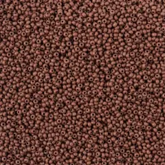 John Bead 11/0 Terra Intensive Matte Czech Glass Seed Beads, 23g Dark Brown