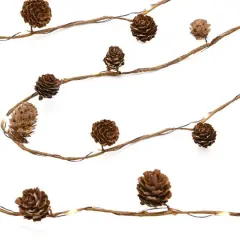 18ct. Warm White LED Pinecone String Lights by Ashland&reg;