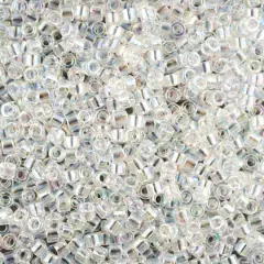 John Bead 11/0 Miyuki Delica Glass Seed Beads, 5g Crystal AB