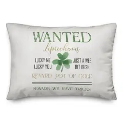 Leprechauns Wanted 20" x 14" Indoor / Outdoor Pillow