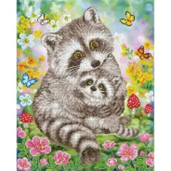 Diamond Dotz&reg; Sweet Raccoons Diamond Painting Kit