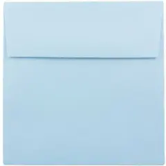 JAM Paper 7.5" x 7.5" Square Premium Invitation Envelopes, 25ct. Pastel Baby Blue