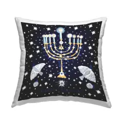 Stupell Industries Happy Hanukkah Menorah Pillow