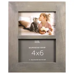 Expressions&trade; 2 Opening 4" x 6" Greige Collage Frame by Studio D&eacute;cor&reg;