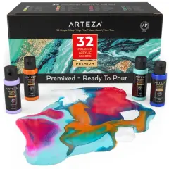 Arteza&reg; 32 Color Pouring Acrylic Paint Set