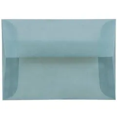 JAM Paper A1 Ocean Blue Translucent Vellum Invitation Envelopes 25ct.