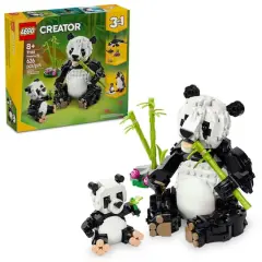 LEGO&reg; Creator 3in1 Wild Animals: Panda Family Toy Playset 31165