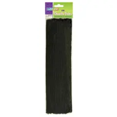 12" Black Chenille Stems, 12 Packs of 100