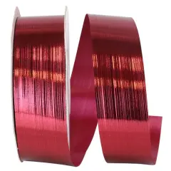 Reliant 1.25" x 55yd. Embossed Metallic Ribbon Wine