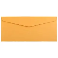 JAM Paper 4.125" x 9.5" Brown Kraft Manila Business Envelopes, 100ct.