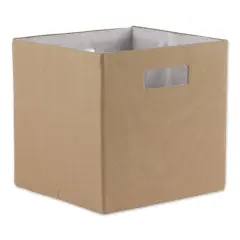 DII&reg; 13" Polyester Solid Storage Cube Stone