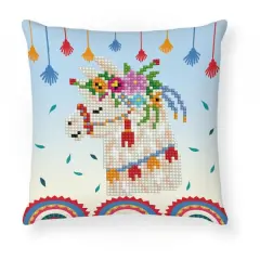 Diamond Dotz&reg; Llama Party Diamond Painting Mini Pillow Artwork Kit
