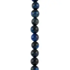 Dark Blue Tiger Eye Round Beads, 8mm by Bead Landing&trade;