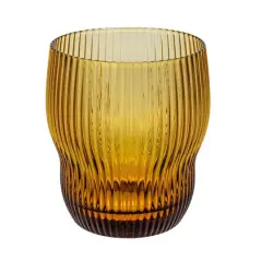 Hello Honey&reg; 8oz. Amber Ribbed Drinking Glass