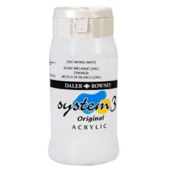 Daler-Rowney&reg; Original System 3 Acrylic, 500mL 006 Zinc Mixing White