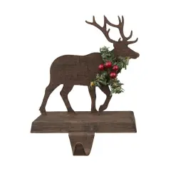 Glitzhome&reg; 6.5" Reindeer Stocking Holder