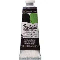 Grumbacher&reg; Pre-Tested Professional&reg; Oil Color Paint, 37mL Prussian Green