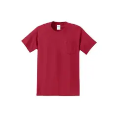 Port & Company&reg; Essential Pocket T-Shirt Red