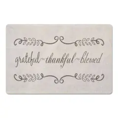 Grateful Thankful Blessed Floor Mat
