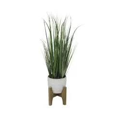 Flora Bunda&reg; 31" Onion Grass In 6.6" Catheral Ceramic Pot On Stand
