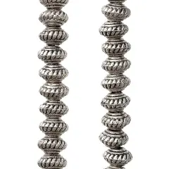 Silver Plated Metal Rondelle Beads, 5mm by Bead Landing&trade;
