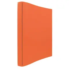 JAM Paper 0.75" Italian Leather 3-Ring Binder Orange