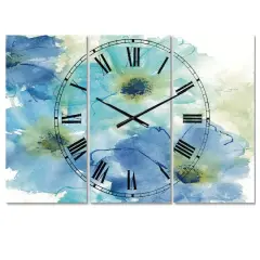 Designart 'Seashell Cosmos Ii Lodge Multipanel Wall Clock