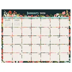 2026 Bountiful Blooms Medium Desk Pad Monthly Blotter Calendar