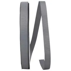 JAM Paper 5/8" Grosgrain Texture Ribbon Gray