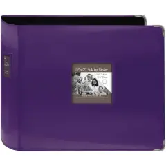 Pioneer&reg; Extra Large 3-Ring Sewn Leatherette Album, 12" x 12" Bright Purple