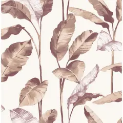 NuWallpaper Mauve Banana Leaf Peel & Stick Wallpaper