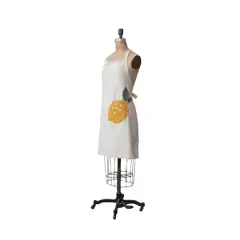 Hello Honey&reg; Embroidered Cotton & Linen Apron with Lemon Pocket