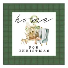 Home For Christmas Quilt Canvas Wall Art
