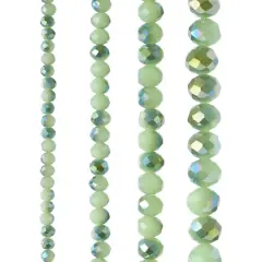 Mint Faceted Glass Round Beads by Bead Landing&trade;
