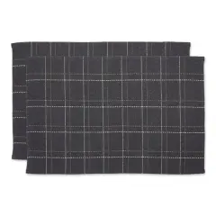 DII&reg; Mineral Variegated Plaid Recycled Yarn Rug Set, 2ft. x 3ft.